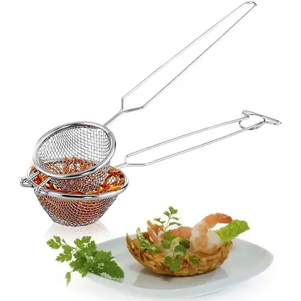 Vogelnestbaklepel | RVS | Ø100x390mm