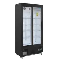 Polar Drankenkoeling | 490L | Zwart | +2°C/+8°C | Statisch + Ventilator | Schuifdeuren | Wielen | 920x514x1880(h)mm