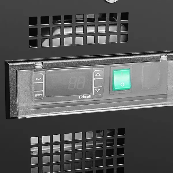 Drankenkoeling | 490L | Zwart | +2°C/+8°C | Statisch + Ventilator | Schuifdeuren | Wielen | 920x514x1880(h)mm