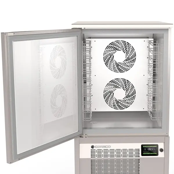 Blastchiller | GOURMET | 10 Niveaus (EN/GN) | 42kg Koelen / 33kg Vriezen | 2.08kW (230V) | Touchscreen | 800x800x1590(h)mm