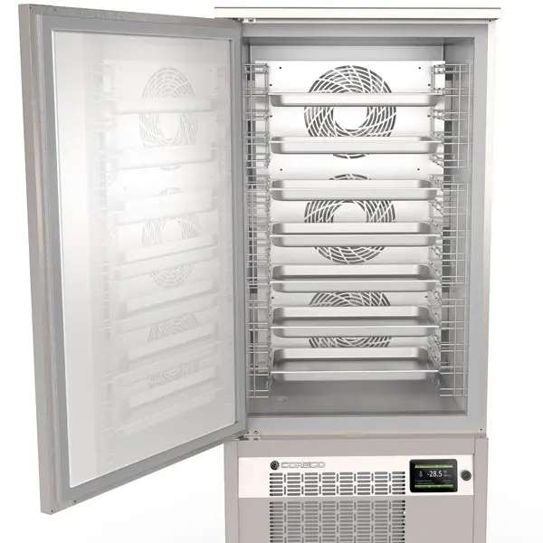 Blastchiller | GOURMET | 15 Niveaus (EN/GN) | 63kg Koelen / 37kg Vriezen | 2.68kW (230V) | Touchscreen | 800x800x1920(h)mm