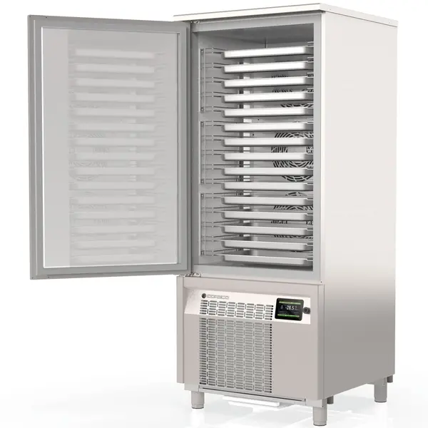 Blastchiller | GOURMET | 15 Niveaus (EN/GN) | 63kg Koelen / 37kg Vriezen | 2.68kW (230V) | Touchscreen | 800x800x1920(h)mm