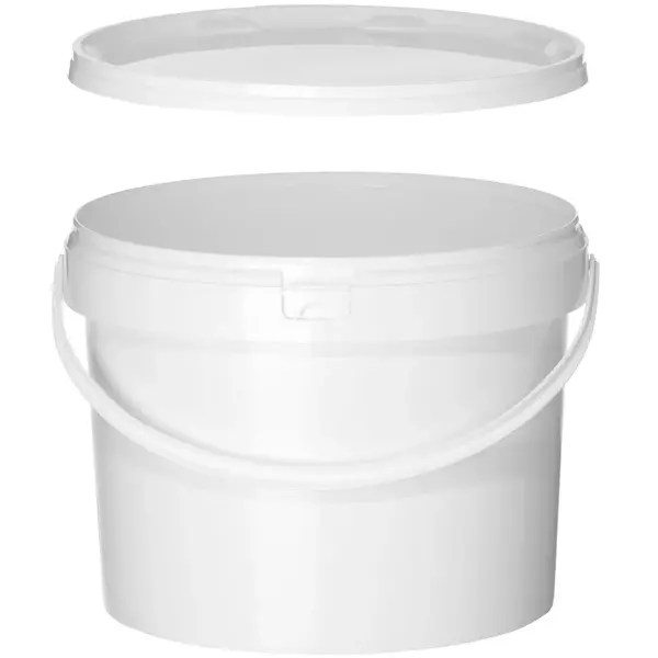 Emmer | Kunststof | Wit | 11.5L | Met Deksel | Ø300x230(h)mm