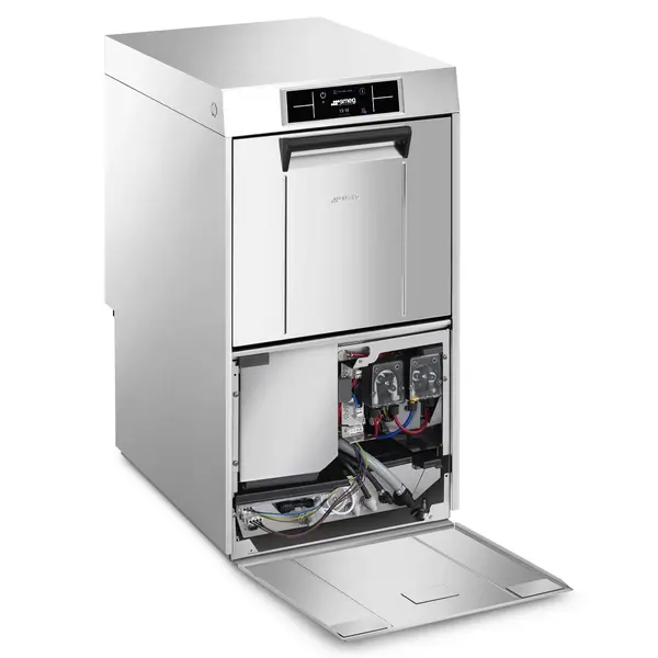 Glazenspoelmachine | PURA | Mand 400x400 | Osmose | Afvoerpomp | Zeeppomp | Naglanspomp | Breaktank | 400V | Touchscreen + App | Dubbelwandig | 460x600x825(h)mm