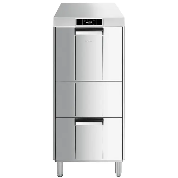 Horeca Vaatwasser | PURA | Hoog Model | Mand 500x500 | Afvoerpomp | Zeeppomp | Naglanspomp | Breaktank | 400V | Touchscreen + App | Dubbelwandig | 600x600x1315(h)mm