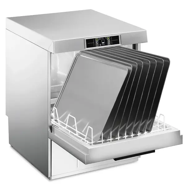 Dienbladen Vaatwasser | PURA | Mand 500x500 | Afvoerpomp | Zeeppomp | Naglanspomp | Breaktank | 400V | Touchscreen + App | Dubbelwandig | 600x690x822(h)mm