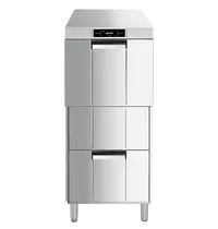 SMEG Dienbladen Vaatwasser | PURA | Hoog Model | Mand 500x500 | Afvoerpomp | Zeeppomp | Naglanspomp | Ontharder | Breaktank | 400V | Touchscreen + App | Dubbelwandig | 600x690x1315(h)mm 