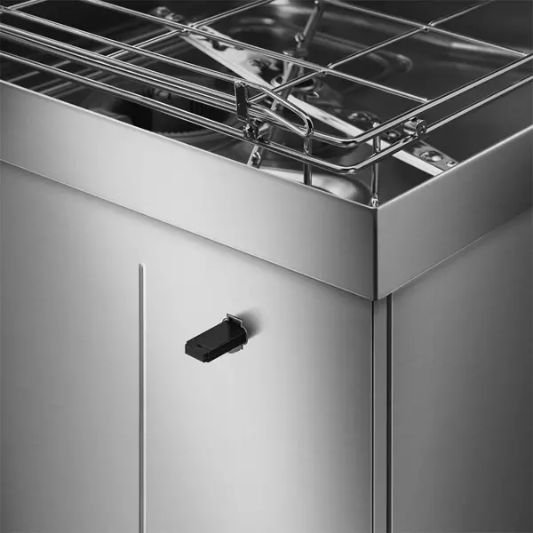 Doorschuifvaatwasser | PURA | Mand 500x500 | Afvoerpomp | Zeeppomp | Naglanspomp | Ontharder | Breaktank | 400V | Touchscreen + App | Dubbelwandig | 634x831x1523/2138(h)mm