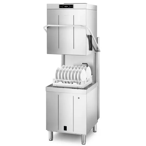 Doorschuifvaatwasser | PURA | Energiezuinig (Warmteterugwinning) | Mand 500x500 | Afvoerpomp | Zeeppomp | Naglanspomp | Breaktank | 400V | Touchscreen + App | Dubbelwandig | 634x831x1523/2138(h)mm