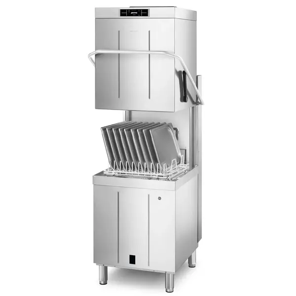 Doorschuifvaatwasser | PURA | Energiezuinig (Warmteterugwinning) | Mand 500x500 | Afvoerpomp | Zeeppomp | Naglanspomp | Breaktank | 400V | Touchscreen + App | Dubbelwandig | 634x831x1523/2138(h)mm