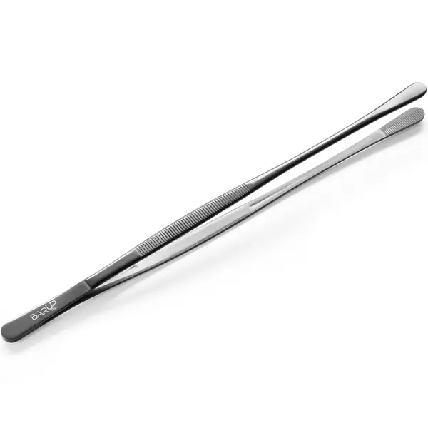 Pincet | BarUp | RVS | Zwart | Ronde Bek | 305mm