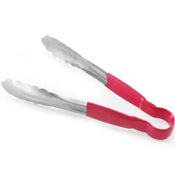 Serveertang | RVS | Rood  | HACCP | 250x110x40(h)mm