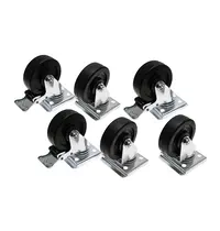 CombiSteel Wielenset | CombiSteel/Ecofrost Koelwerkbanken | 6 Wielen (Geremd) 