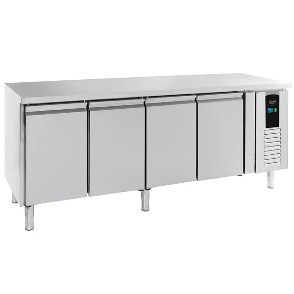 Koelwerkbank | ENERGY LINE | Energiezuinig | 393L | 4 Deuren (1/1 GN) | +2°C/+8°C | Geforceerd | 2230x700x860(h)mm