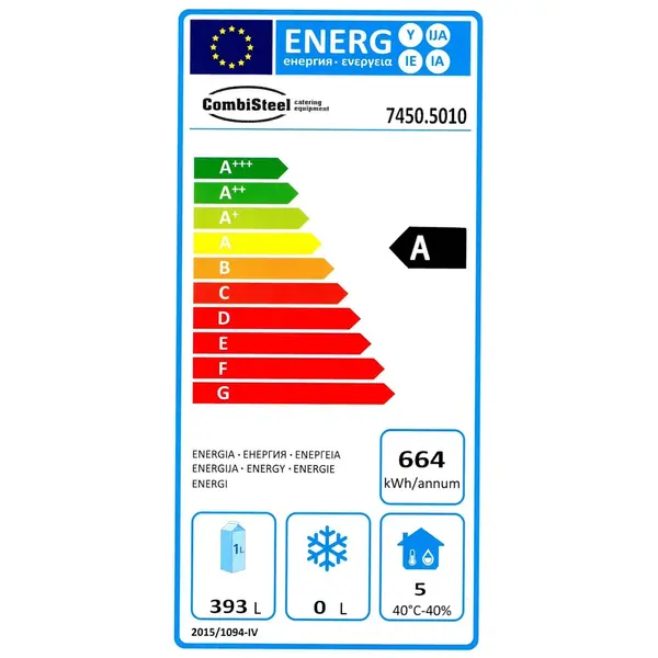 Koelwerkbank | ENERGY LINE | Energiezuinig | 393L | 4 Deuren (1/1 GN) | +2°C/+8°C | Geforceerd | 2230x700x860(h)mm