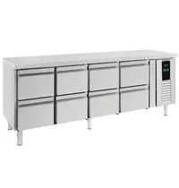 CombiSteel Koelwerkbank | ENERGY LINE | 393L | 8 Laden (1/1 GN) | +2°C/+8°C | Geforceerd | 2230x700x860(h)mm 