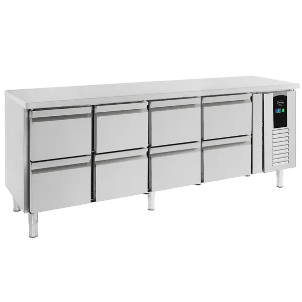 Koelwerkbank | ENERGY LINE | 393L | 8 Laden (1/1 GN) | +2°C/+8°C | Geforceerd | 2230x700x860(h)mm