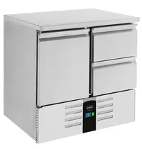 CombiSteel Koelwerkbank | ENERGY LINE | Energiezuinig | 257L | 1 Deur + 2 Laden (1/1 GN) | +2°C/+8°C | Geforceerd | 903x700x870(h)mm 