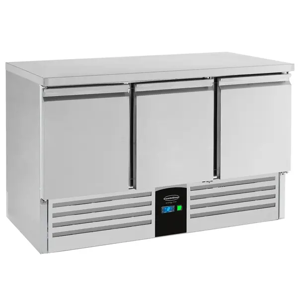 Koelwerkbank | ENERGY LINE | Energiezuinig | 400L | 3 Deuren (1/1 GN) | +2°C/+8°C | Geforceerd | 1368x700x870(h)mm