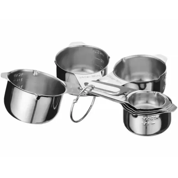 Maatkommen | RVS | 7 stuks | 30ml, 60ml, 80ml, 120ml, 160ml, 180ml, 240ml | 140x85x52(h)mm