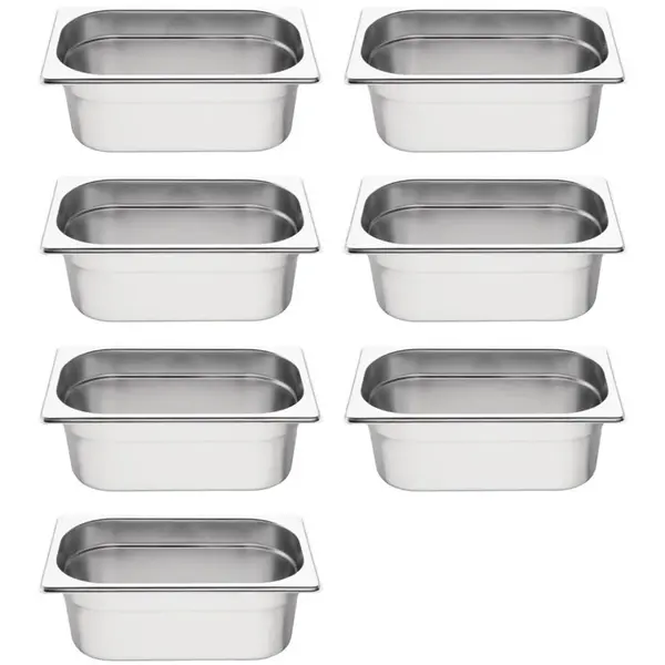 GN-bakkenset | RVS | 1/4 GN | 7 stuks | 265x162x100(h)mm