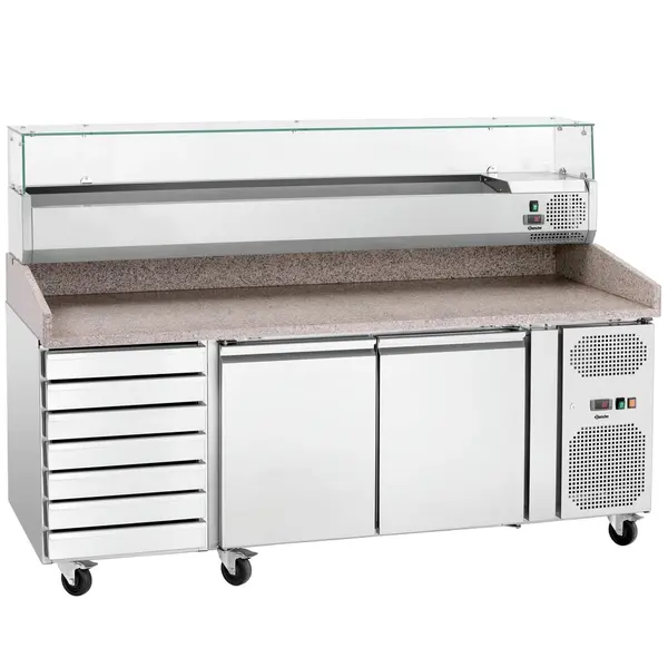 Opzetkoelvitrine | 10x 1/4 GN | +2°C/+8°C | 2005x352x435(h)mm