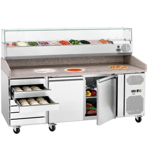 Opzetkoelvitrine | 10x 1/4 GN | +2°C/+8°C | 2005x352x435(h)mm