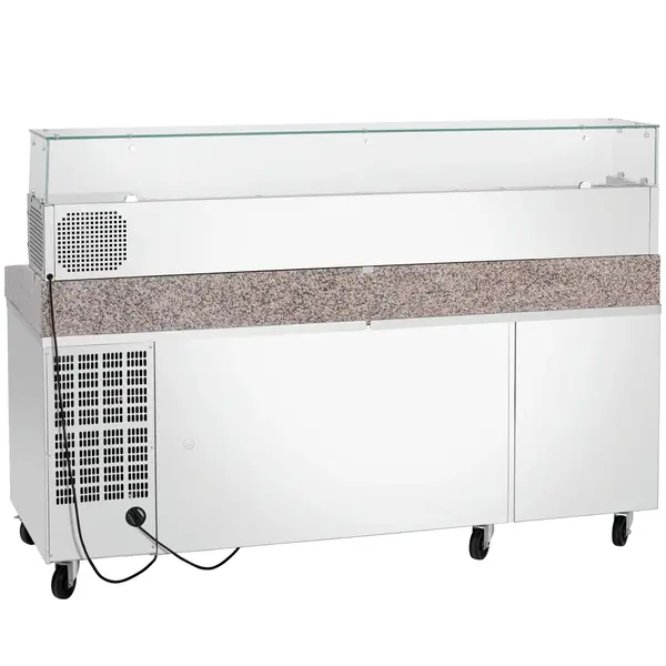 Opzetkoelvitrine | 10x 1/4 GN | +2°C/+8°C | 2005x352x435(h)mm