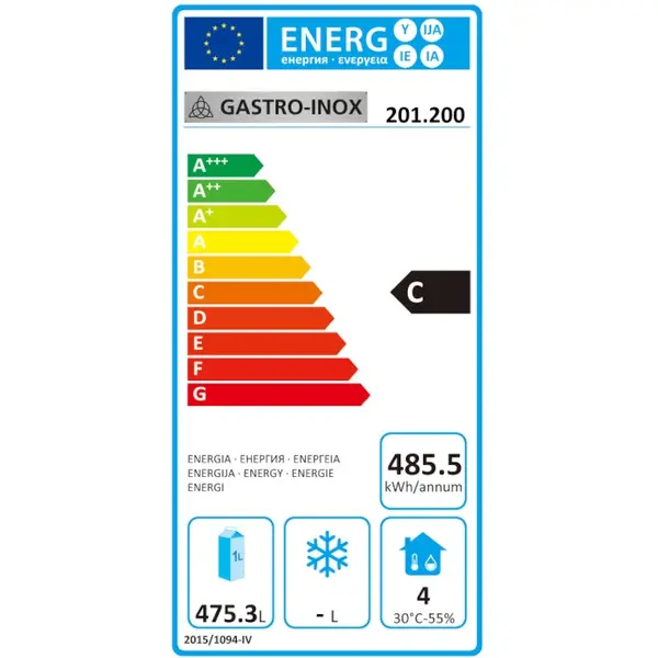 Koelkast | 600L | Zwart | 0°C/+10°C | Statisch + Ventilator | Wielen | 775x750x1850(h)mm