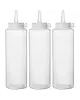 HENDI Doseerflessen | Kunststof | Transparant | 200ml | Afsluitdop | 3 Stuks | Ø50x185(h)mm 