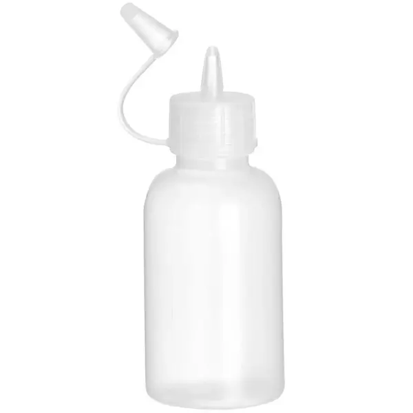 Doseerflessen | Kunststof | Transparant | 50ml | Mini | Afsluitdop | 4 Stuks | Ø35x100(h)mm