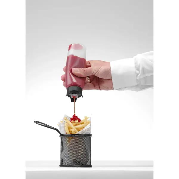 Doseerfles | Kunststof | Zwart | 230ml | Non-Drip | Ø50x160(h)mm