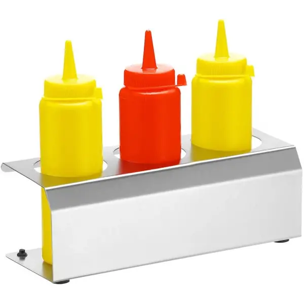 Doseerflessen Standaard | RVS | Cap. 3 flessen | 229x90x78(h)mm