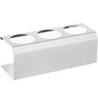 HENDI Doseerflessen Standaard | RVS | Cap. 3 flessen | 274x102x98(h)mm