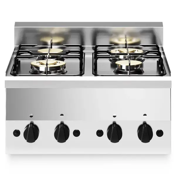 Fornuis | FUN 600 | Propaangas | 4 Branders (2x 3.3kW + 2x 3.6kW) | Piëzo Ontsteking | 600x600x410(h)mm