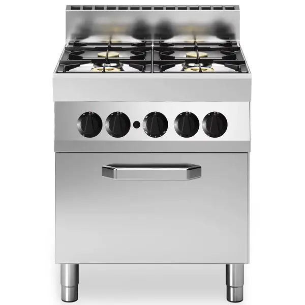 Fornuis + Oven | FUN 700 | Propaangas | 4 Branders (2x 3.7kW + 2x 5.5kW) + Oven (5kW) | Piëzo Ontsteking | 700x700x847/995(h)mm
