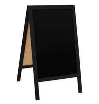 Luxus Krijtstoepbord | CLASSIC | Hout | Zwart | 510x450x850(h)mm 