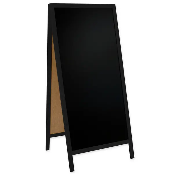Krijtstoepbord | CLASSIC | Hout | Zwart | 720x450x1560(h)mm