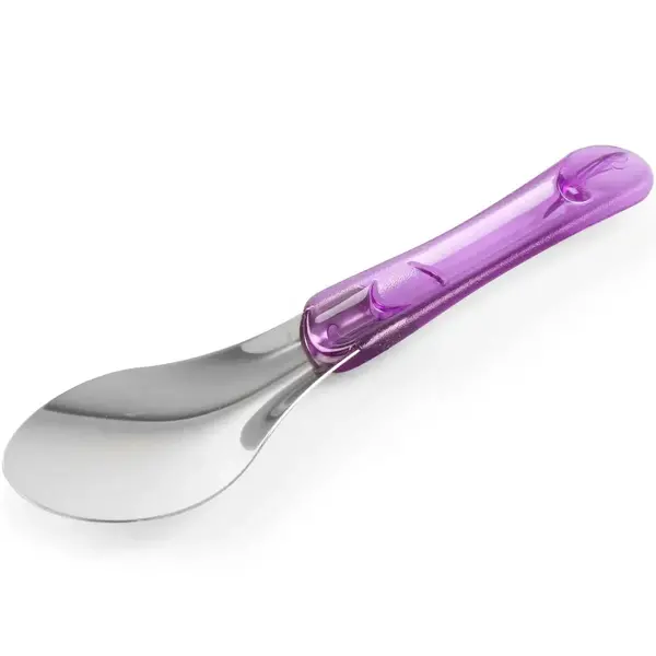 IJsschep/Spatel | RVS | Kunststof | Paars | Handvat | 260mm