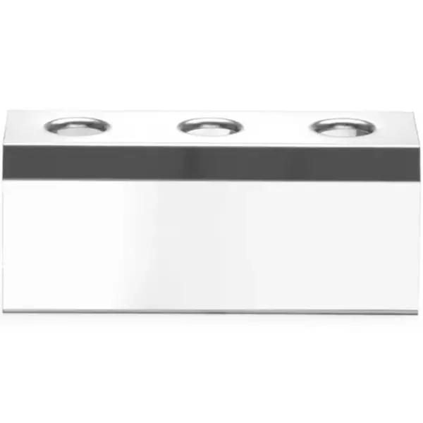 IJshoornstandaard | RVS | 3 gaten | 200x95x85(h)mm