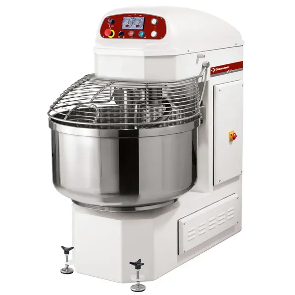 Bakkerstrog | Automatisch | Met spiraal | 2 Snelheden + 2 Timers | 2 Motoren | 400V | 730x1305x1460(h)mm