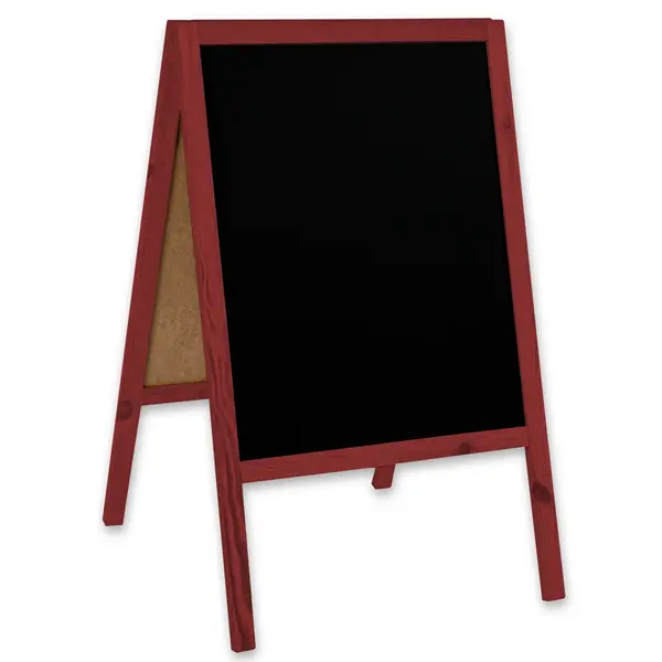 Krijtstoepbord | CLASSIC | Hout | Rood | 600x450x950(h)mm
