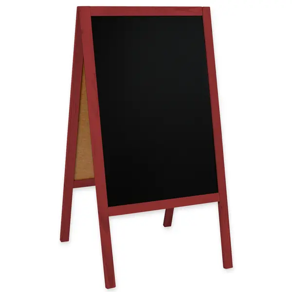 Krijtstoepbord | CLASSIC | Hout | Rood | 610x450x1140(h)mm
