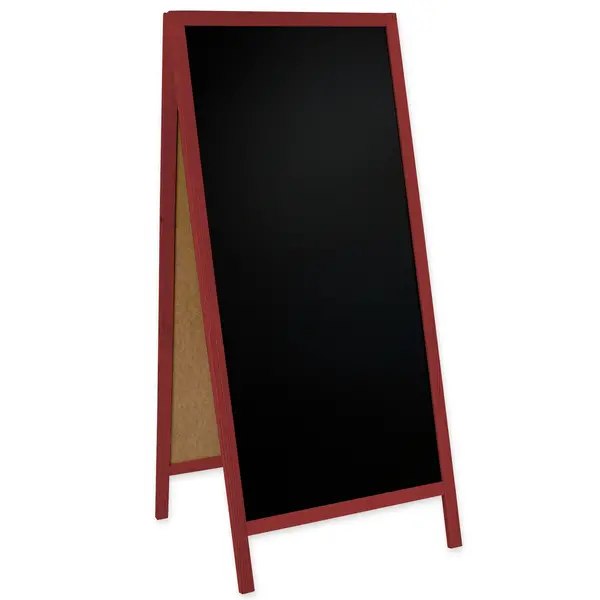 Krijtstoepbord | CLASSIC | Hout | Rood | 720x450x1560(h)mm