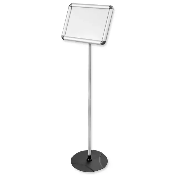 Menustandaard | CLASSIC | Grijs/Zwart | Kliklijst (A4) | Kantelbaar | Demonteerbaar | Ø270x1110(h)mm