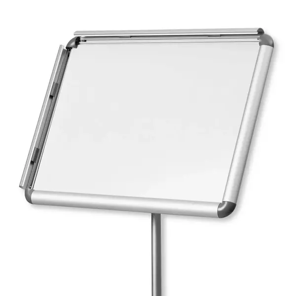 Menustandaard | CLASSIC | Grijs/Zwart | Kliklijst (A3) | Kantelbaar | Demonteerbaar | Ø330x1150(h)mm