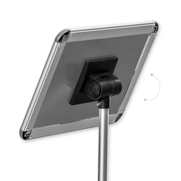 Menustandaard | CLASSIC | Grijs/Zwart | Kliklijst (A3) | Kantelbaar | Demonteerbaar | Ø330x1150(h)mm