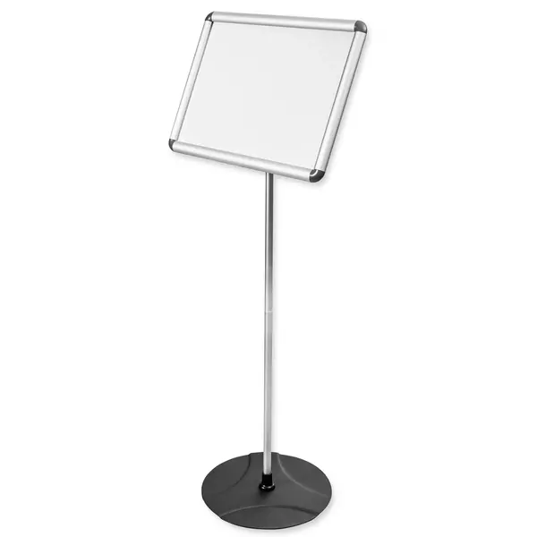 Menustandaard | CLASSIC | Grijs/Zwart | Kliklijst (A3) | Kantelbaar | Demonteerbaar | Ø330x1150(h)mm