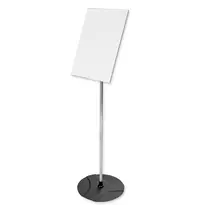 Luxus Menustandaard | PULADI | Grijs/Zwart | Schuiflijst (A3) | Kantelbaar | Demonteerbaar | Ø330x1200(h)mm