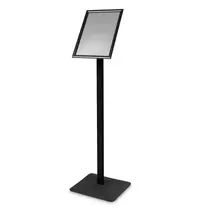 Luxus Menustandaard | PREMIUM | Zwart | Kliklijst (A4) | Draaibaar | 340x300x1210(h)mm 